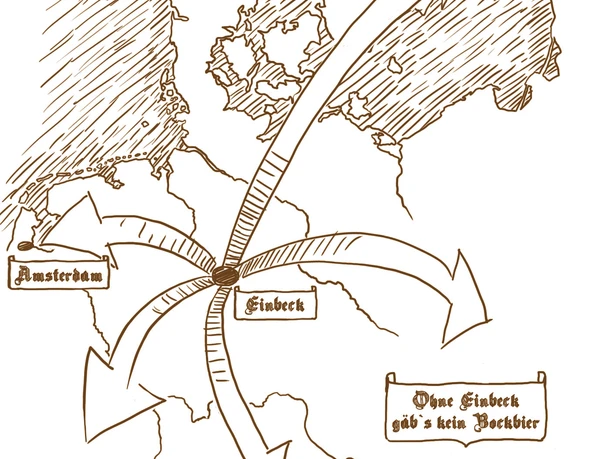 Der weit verbreitete Bierhandel der Stadt Einbeck. Der weit verbreitete Bierhandel der Stadt Einbeck.