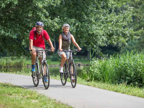 Radfahrer an der Innerste