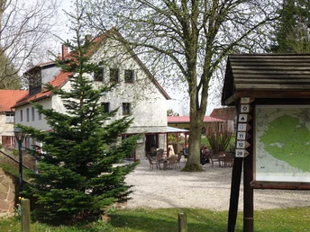 Start zur Wanderung am Ausflugslokal Zur Schunterquelle