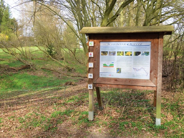 Infotafel an der Schunterquelle