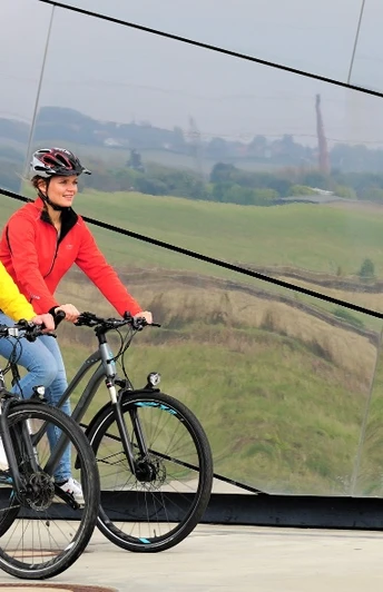 Radfahrer am Paläon