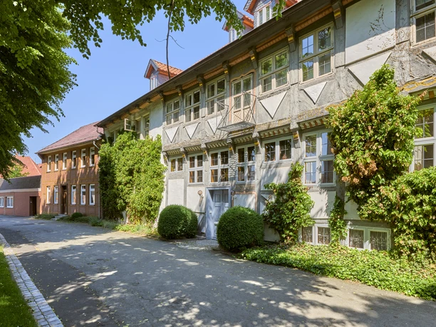 Fachwerkhaus an der Kirche in Schöppenstedt Fachwerkhaus an der Kirche in Schöppenstedt