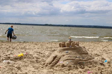 Sandburg vom Sandfigurenwettbewerb