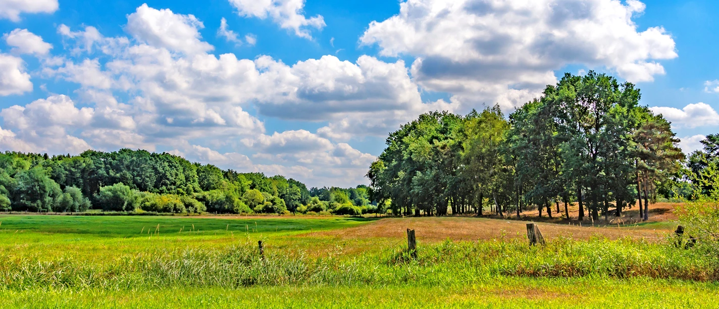 Weite Kulturlandschaft in der flach-welligen Zevener Geest Weite Kulturlandschaft in der flach-welligen Zevener Geest