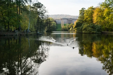 Kassel Schloss Wilhelmshoehe mit Lac