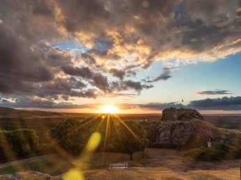 Sonnenuntergang auf Burg und Festung Regenstein Sonnenuntergang auf Burg und Festung Regenstein