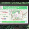 Nordic Walking Heemsen Informationstafel mit einer Karte für Nordic Walking und Wanderwege in Heemsen und Rohrsen.