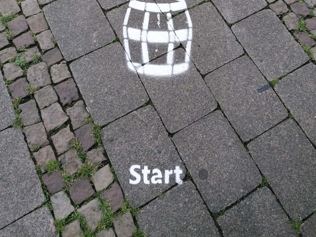 Start Einbeck beer barrel path: Barrel 1 Start Einbeck beer barrel path: Barrel 1