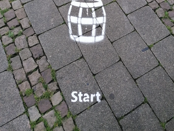 Start Einbeck beer barrel path: Barrel 1 Start Einbeck beer barrel path: Barrel 1