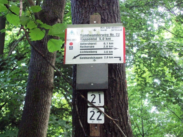 Salzgitter Höhenzug, Wanderwege 21 und 22 Aufstieg zum Kammweg