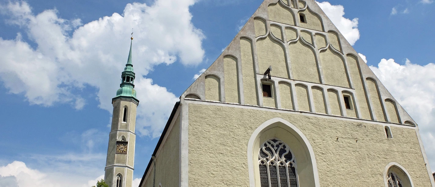 St. Trinity Church in Görlitz with its striking Gothic architecture and high tower.