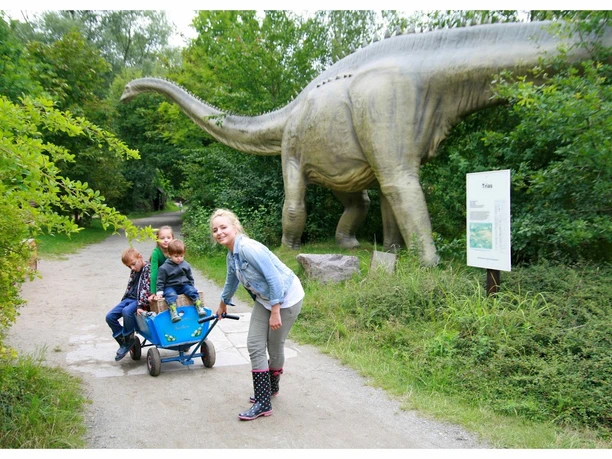 Familienpark Sottrum für Kinder Sottrum familiepark for børn med en håndvogn