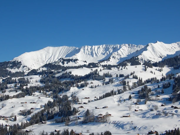View of snow-covered Springenboden