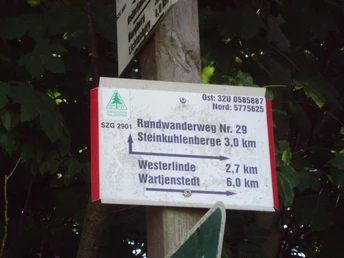 Salzgitter Höhenzug, Wanderweg 29 Startschild