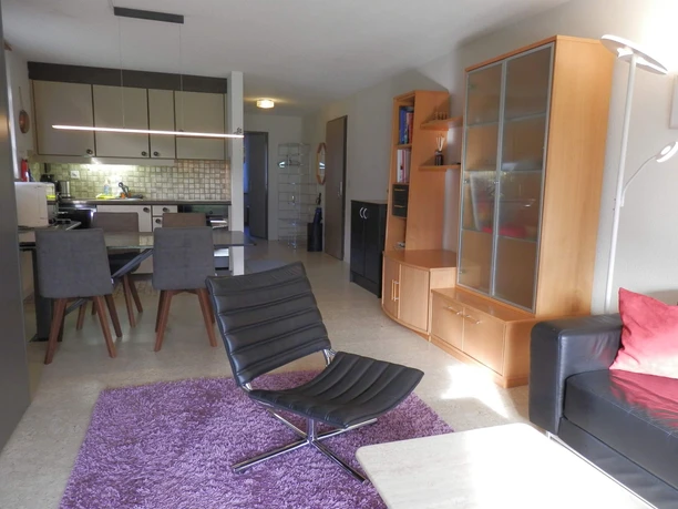 Living room with kitchen