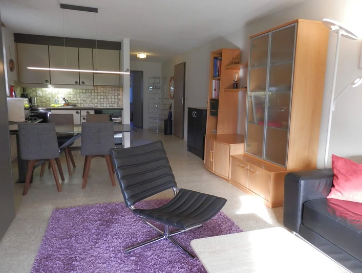 Wohnzimmer mit Küche