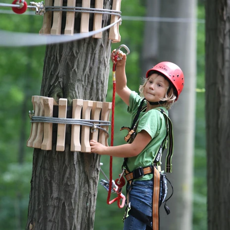 Moritzburg Hochseilgarten am Mittelteich-Bad