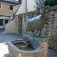 Geissji Brunnen auf dem GeissplatzjiFountain on GeissplatzjiFontaine sur la place Geissplatzji