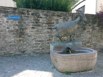 Geissplatzji Brunnen auf dem GeissplatzjiFountain on GeissplatzjiFontaine sur la place Geissplatzji