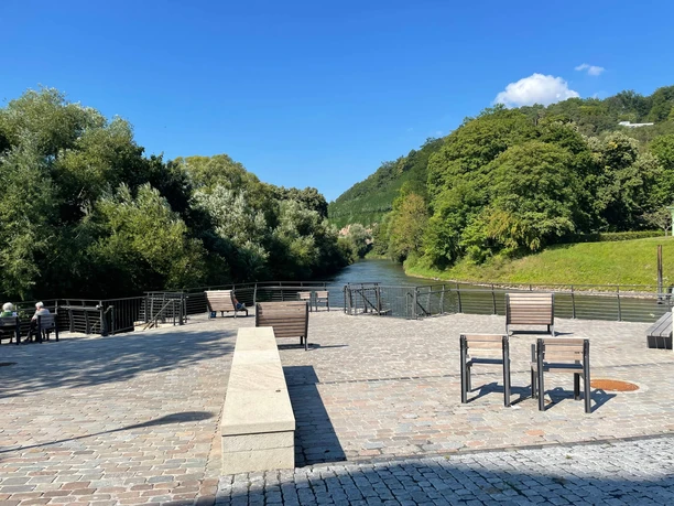 Wanfrieder Schlagd, Blick auf die kleine Weser Wanfrieder Schlagd, Blick auf die kleine Weser