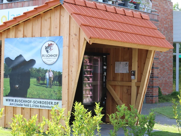 Verkaufsautomat mit Angus-Fleisch vom Buschhof Schröder Verkaufsautomat mit Angus-Fleisch vom Buschhof Schröder