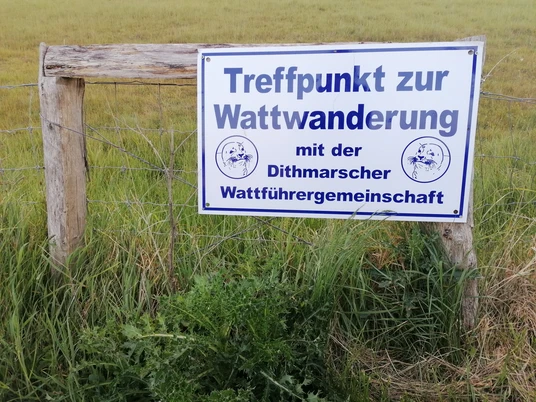 Wattwanderung-Schild