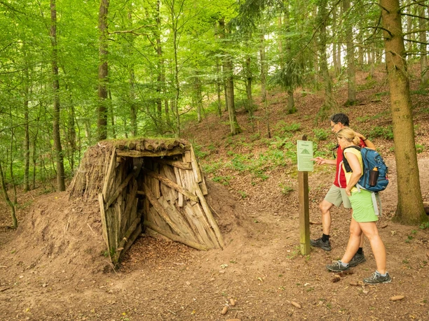 Köhlerhütte am Bach-Pfad im NaturwanderPark delux