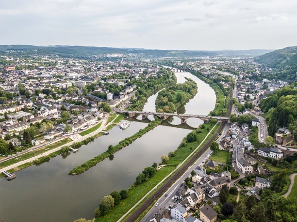 Blick auf Trier, Ziel des Eifelsteigs