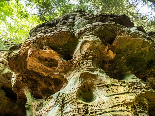 Beeindruckend: Verwitterung an den Felsen "Schweineställe"