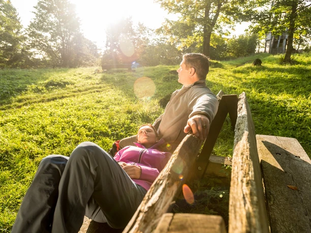 Entspannte Rast am Gerolsteiner Keltenpfad