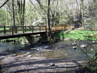 Wanderweg Inderoute: Brücke an der Inde