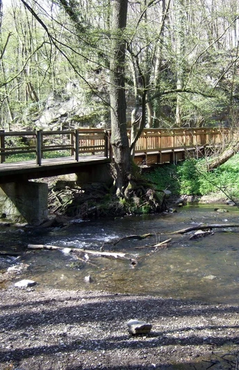 Wanderweg Inderoute: Brücke an der Inde