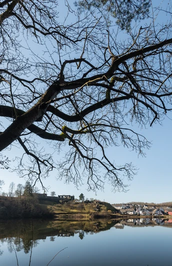 Ulmener Maar an der Vulkan-Rad-Route Eifel