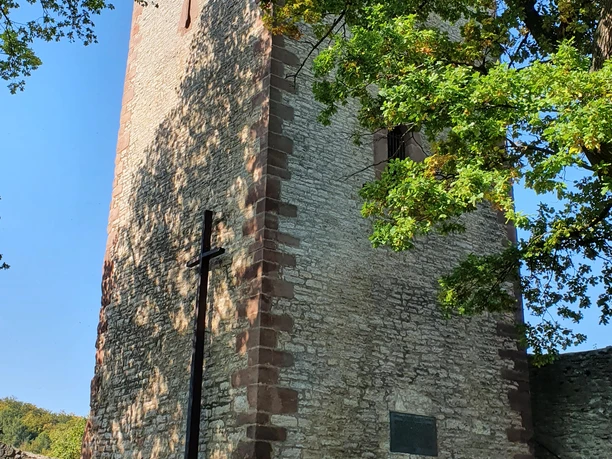 1Greener Burg Sicht auf die Greener Brug von unten.