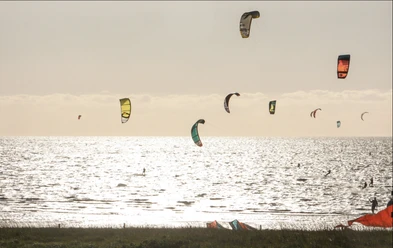 Station_Schirme Surfschule Cuxhaven