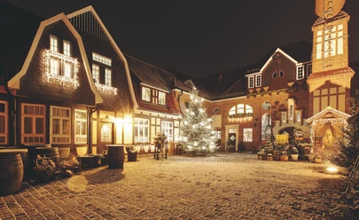 Julefest på gården i den traditionsrige brændevinsdestilleri i Nordhausen