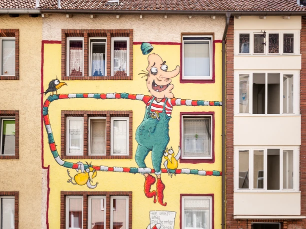 Street Art in der Hasestraße Fantasievolle Street Art in der Hasestraße