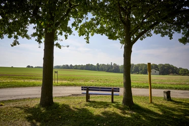 Rastplatz mit Blick auf den Gutspark Kissenbrück Rastplatz mit Blick auf den Gutspark Kissenbrück