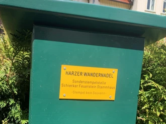 Sonderstempelstelle Schierker Feuerstein Stammhaus der Harzer Wandernadel Sonderstempelstelle Schierker Feuerstein Stammhaus der Harzer Wandernadel