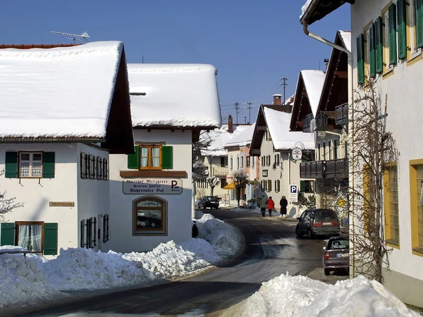 Dorfstraße Bad Bayersoien Winter
