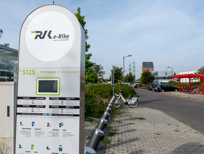 RVK E-Bike Verleih Meckenheim Bahnhof 2021 Herbst Meckenheim