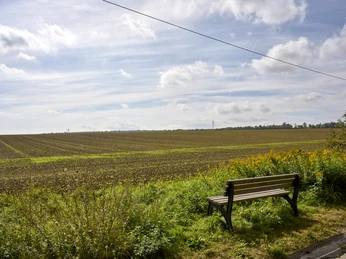Ruhebank am Ortsrand Halchter Ruhebank am Ortsrand Halchter