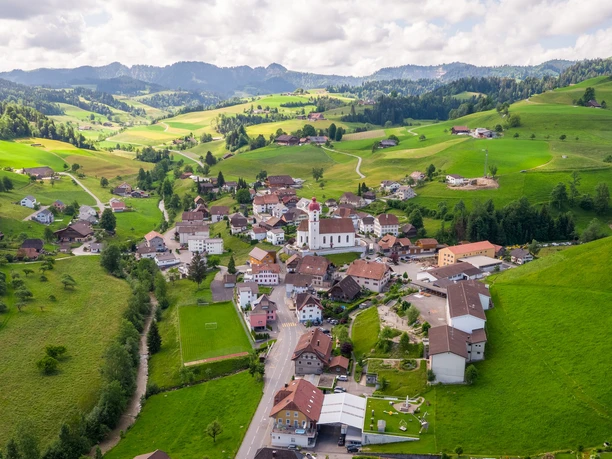 Das Ziel unserer Wanderung, Luthern Dorf