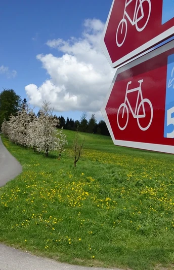 Herzschlaufe Seetal Wegweiser