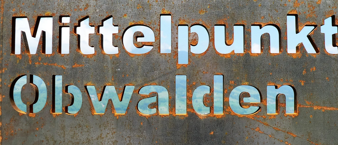 Markierung Mittelpunkt von Obwalden