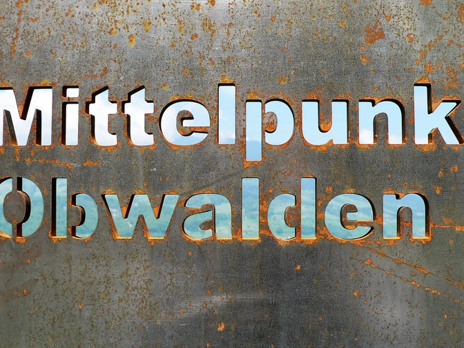 Markierung Mittelpunkt von Obwalden