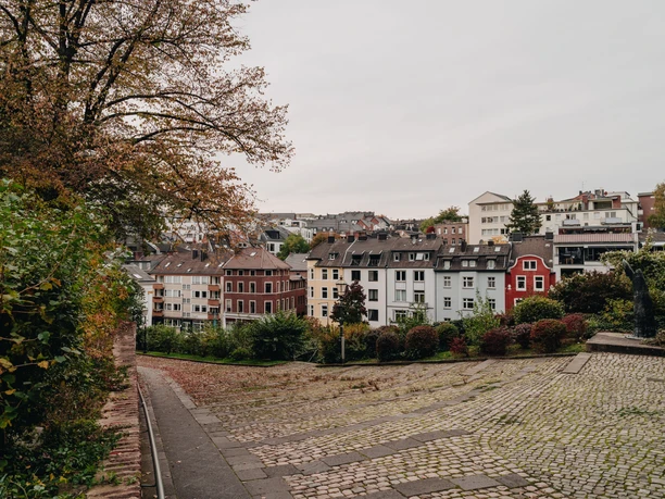 Burtscheid Häuserfassade Ansicht mehrerer historischer Häuserfronten in Burtscheid.