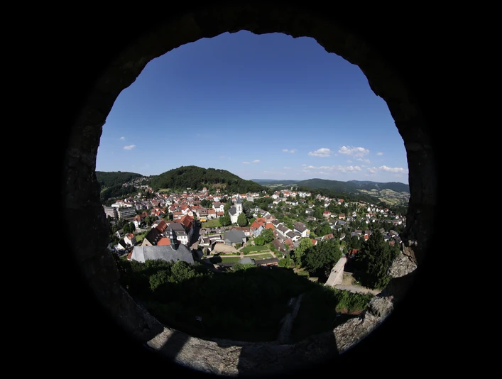 021HR - Lindenfels - Burg Lindenfels Stadtansicht.JPG
