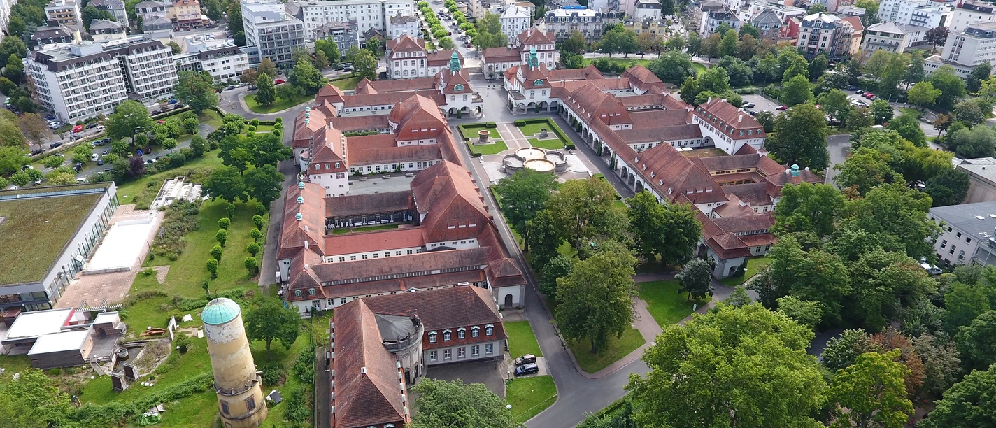 Bad Nauheim - Sprudelhof von oben Bad Nauheim - Sprudelhof von oben