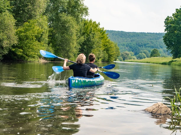 Doppelkajak auf der Zwickauer Mulde